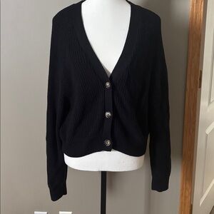 Black Button-Up Cardigan